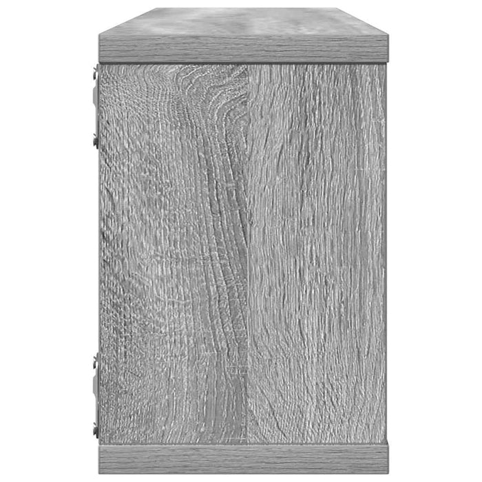 Rafturi de perete cub, 4 buc., gri sonoma, 60x15x23 cm, lemn - WALTI WALTI