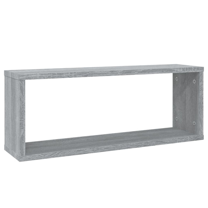 Rafturi de perete cub, 6 buc., gri sonoma, 60x15x23 cm, lemn - WALTI WALTI