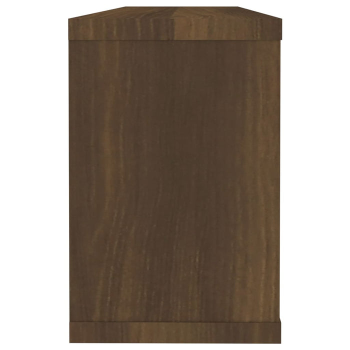 Rafturi de perete cub, 2 buc., stejar maro, 60x15x23 cm, lemn - WALTI WALTI