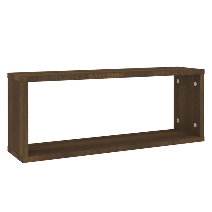 Rafturi de perete cub, 6 buc., stejar maro, 60x15x23 cm, lemn - WALTI WALTI
