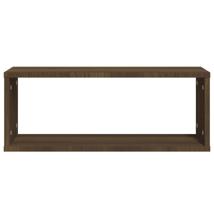 Rafturi de perete cub, 6 buc., stejar maro, 60x15x23 cm, lemn - WALTI WALTI