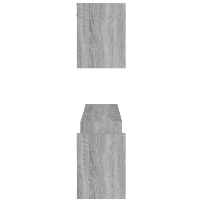 Rafturi colț perete 2 buc sonoma gri 100x15x20cm lemn prelucrat - WALTI WALTI
