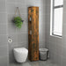 Dulap de baie, stejar afumat, 25x26,5x170 cm, lemn prelucrat - WALTI WALTI