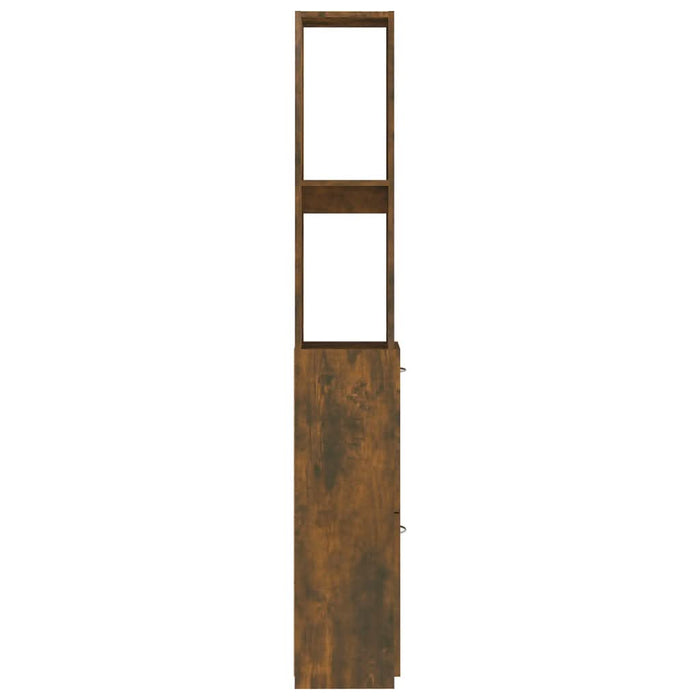 Dulap de baie, stejar afumat, 25x26,5x170 cm, lemn prelucrat - WALTI WALTI