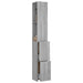 Dulap de baie, gri sonoma, 25x26,5x170 cm, lemn prelucrat - WALTI WALTI
