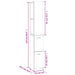 Dulap de baie, gri sonoma, 25x26,5x170 cm, lemn prelucrat - WALTI WALTI