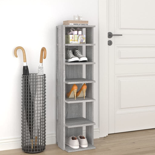 Pantofar, gri sonoma, 27,5x27x102 cm, lemn prelucrat - WALTI WALTI