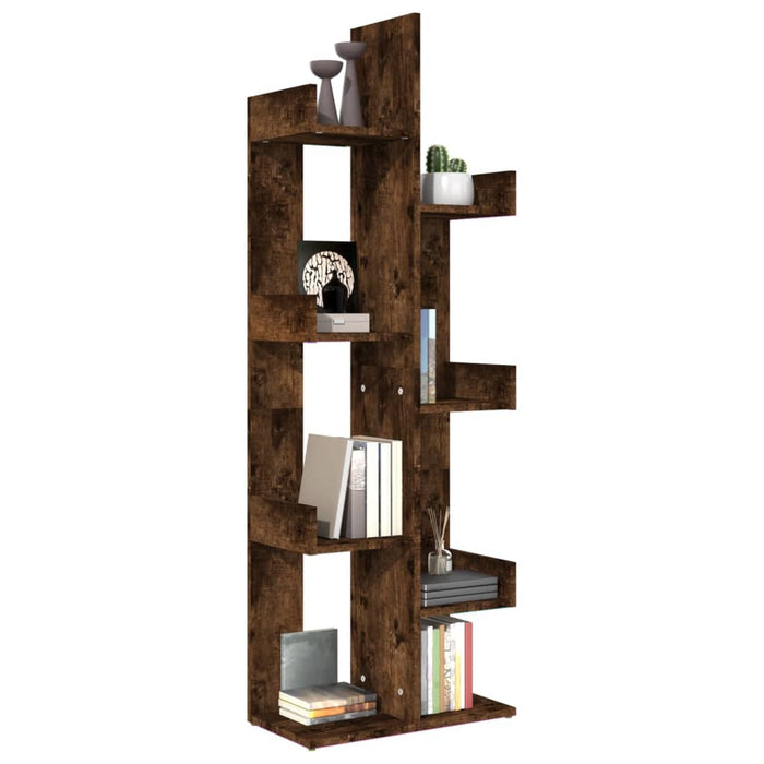 Bibliotecă, stejar fumuriu, 48x25,5x140 cm, lemn prelucrat - WALTI WALTI
