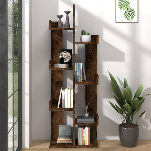 Bibliotecă, stejar fumuriu, 48x25,5x140 cm, lemn prelucrat - WALTI WALTI