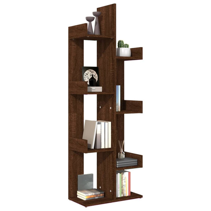 Bibliotecă, stejar maro, 48x25,5x140 cm, lemn prelucrat - WALTI WALTI