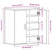 Pantofar, stejar fumuriu, 60x35x70 cm, lemn prelucrat - WALTI WALTI
