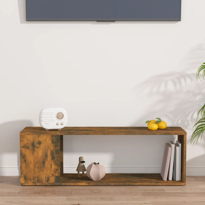 Comodă TV, stejar fumuriu, 100x24x32 cm, lemn prelucrat - WALTI WALTI