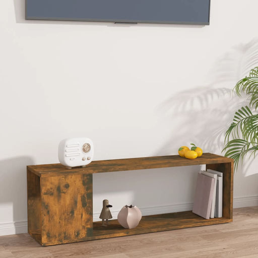 Comodă TV, stejar fumuriu, 100x24x32 cm, lemn prelucrat - WALTI WALTI