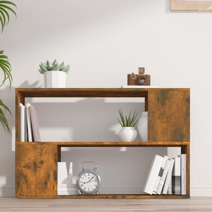 Bibliotecă, stejar fumuriu, 100x24x63 cm, lemn prelucrat - WALTI WALTI