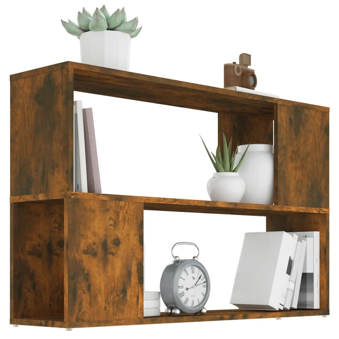 Bibliotecă, stejar fumuriu, 100x24x63 cm, lemn prelucrat - WALTI WALTI