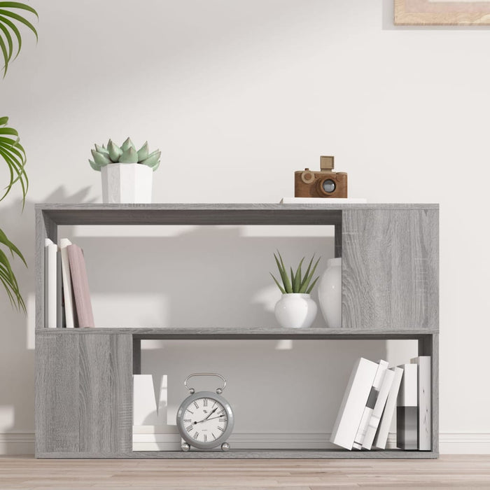Bibliotecă, gri sonoma, 100x24x63 cm, lemn prelucrat - WALTI WALTI
