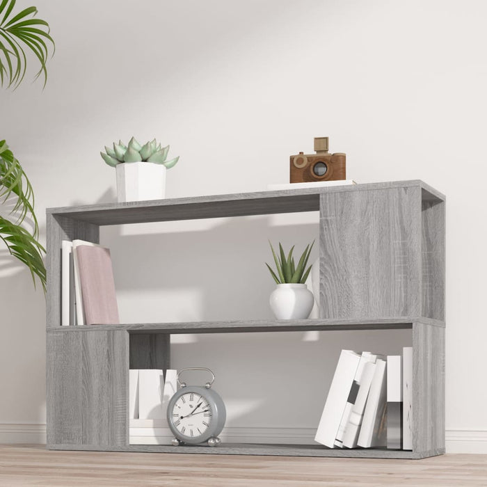 Bibliotecă, gri sonoma, 100x24x63 cm, lemn prelucrat - WALTI WALTI
