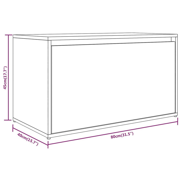 Bancă de hol, gri sonoma, 80x40x45 cm, lemn prelucrat WALTI