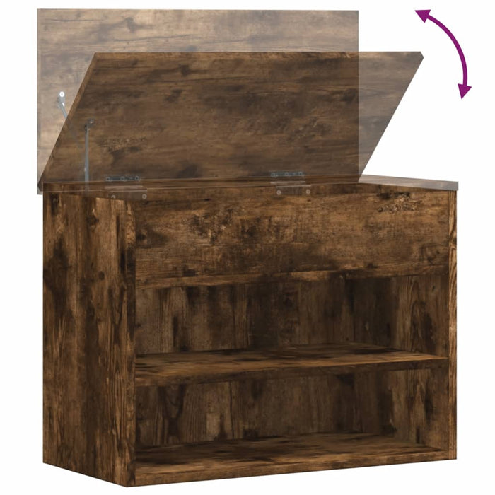 Bancă pentru pantofi stejar fumuriu 60x30x45 cm lemn prelucrat - WALTI WALTI