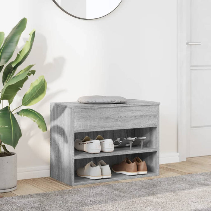 Bancă pentru pantofi stejar sonoma 60x30x45 cm lemn prelucrat - WALTI WALTI