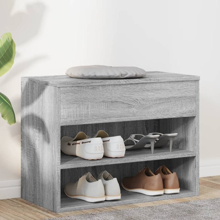 Bancă pentru pantofi stejar sonoma 60x30x45 cm lemn prelucrat - WALTI WALTI