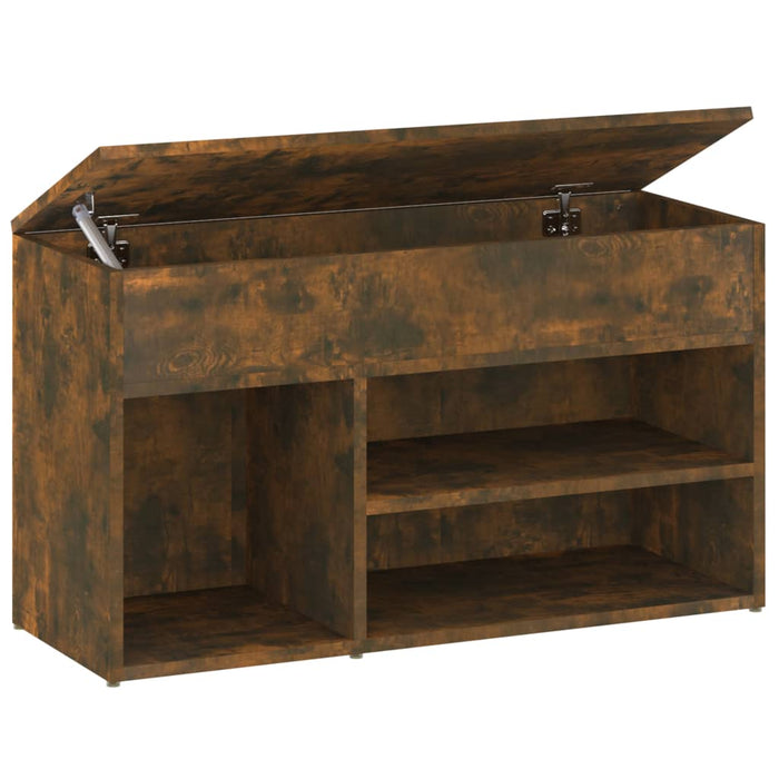 Bancă pentru pantofi stejar fumuriu 80x30x45 cm lemn prelucrat - WALTI WALTI