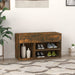 Bancă pentru pantofi stejar fumuriu 80x30x45 cm lemn prelucrat - WALTI WALTI