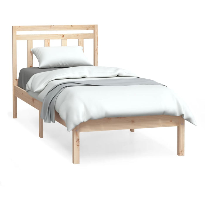 Cadru de pat mic single, 75x190 cm, lemn masiv WALTI