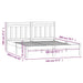 Cadru pat, alb, 140x200 cm, lemn masiv de pin - WALTI WALTI