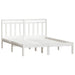 Cadru de pat King Size, alb, 150x200 cm, lemn masiv - WALTI WALTI