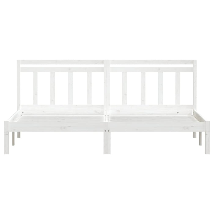 Cadru de pat Super King, alb, 180x200 cm, lemn masiv WALTI