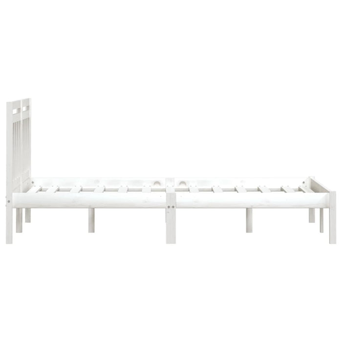 Cadru de pat Super King, alb, 180x200 cm, lemn masiv WALTI