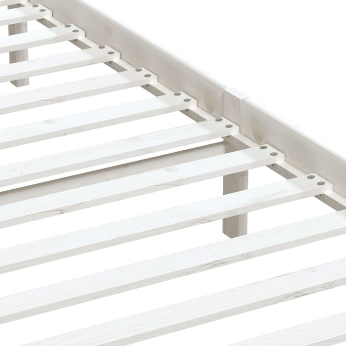 Cadru de pat Super King, alb, 180x200 cm, lemn masiv WALTI