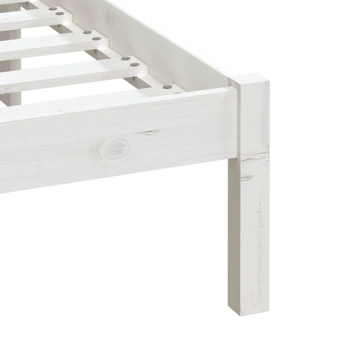 Cadru de pat Super King, alb, 180x200 cm, lemn masiv WALTI