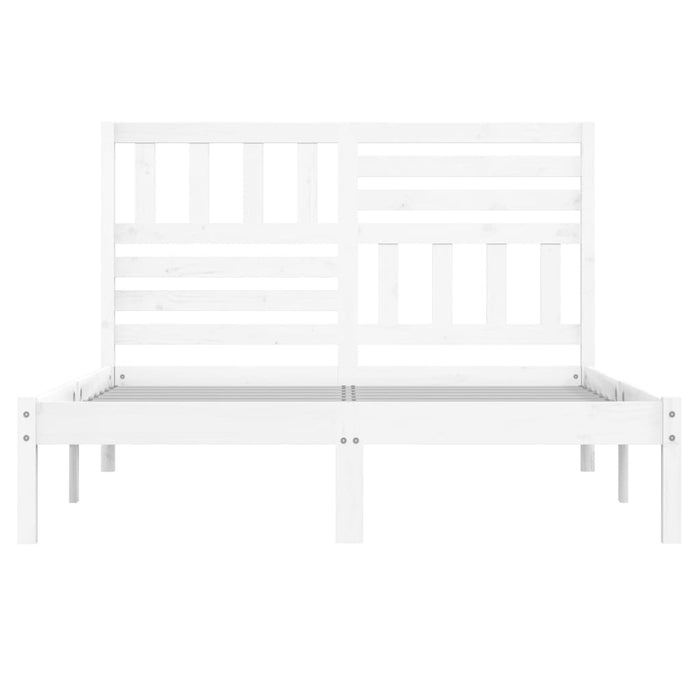 Cadru pat, alb, 140x190 cm, lemn masiv de pin - WALTI WALTI