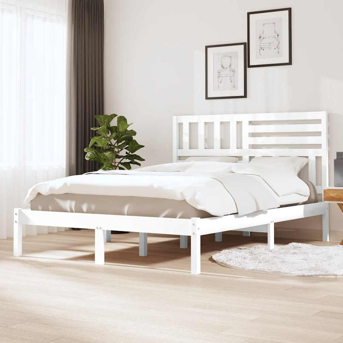 Cadru pat, alb, 140x200 cm,lemn masiv de pin - WALTI WALTI