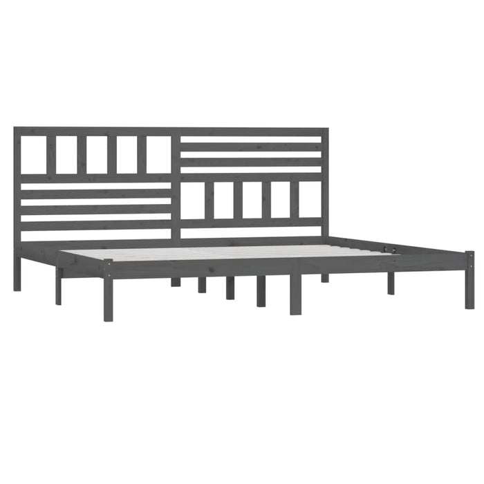 Cadru de pat, gri, 200 x 200 cm, lemn masiv de pin - WALTI WALTI