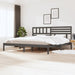 Cadru de pat, gri, 200 x 200 cm, lemn masiv de pin - WALTI WALTI