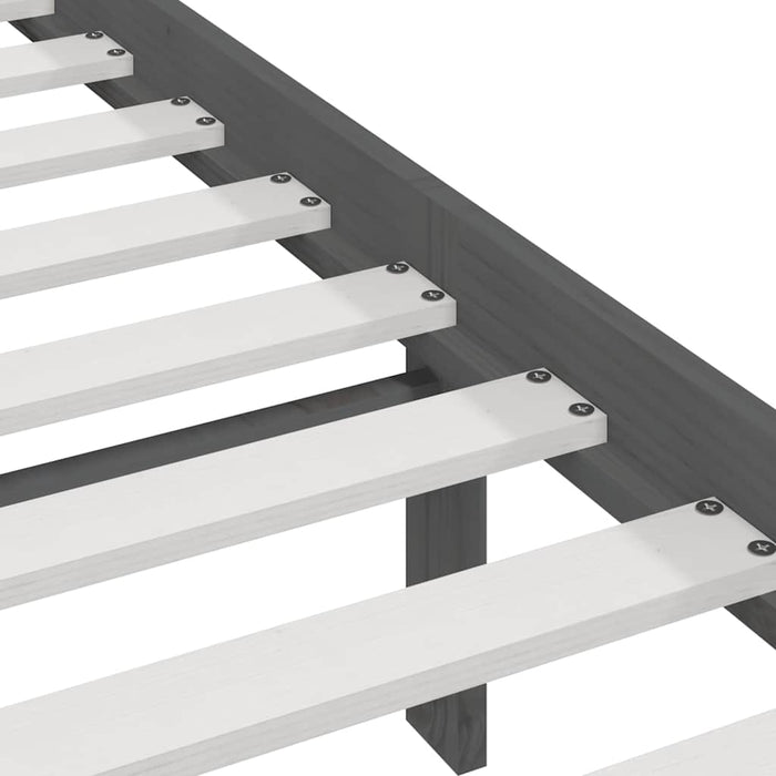 Cadru de pat Super King, gri, 180x200 cm, lemn masiv WALTI