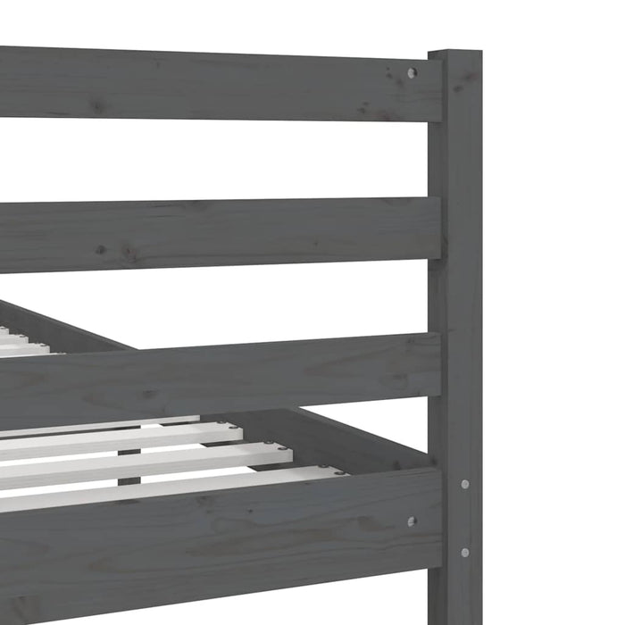 Cadru de pat Super King, gri, 180x200 cm, lemn masiv WALTI