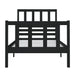 Cadru de pat mic single, negru, 75x190 cm, lemn masiv - WALTI WALTI