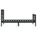 Cadru de pat mic single, negru, 75x190 cm, lemn masiv - WALTI WALTI