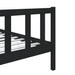 Cadru de pat mic single, negru, 75x190 cm, lemn masiv - WALTI WALTI