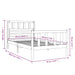 Cadru de pat mic single, negru, 75x190 cm, lemn masiv - WALTI WALTI