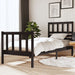 Cadru de pat mic single, negru, 75x190 cm, lemn masiv - WALTI WALTI