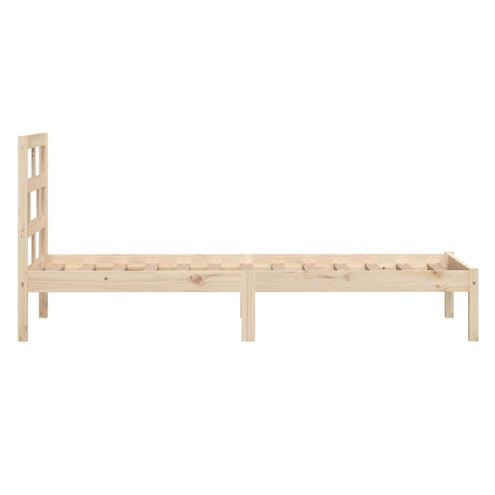 Cadru de pat mic single, 75x190 cm, lemn masiv WALTI