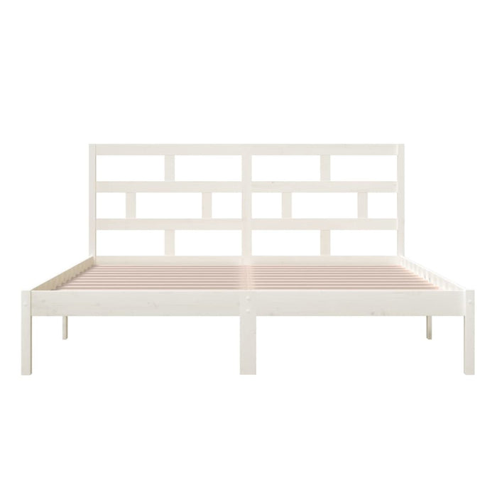 Cadru de pat Super King, alb, 180x200 cm, lemn masiv WALTI
