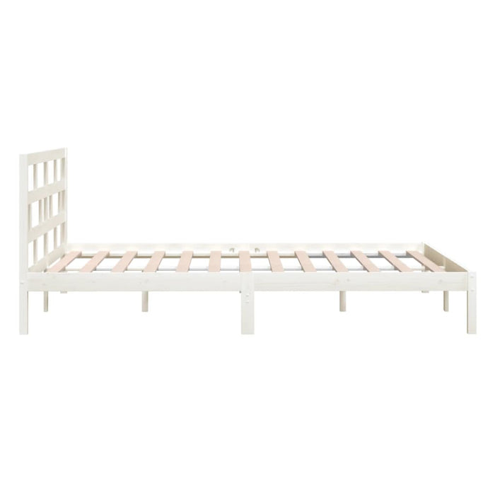 Cadru de pat Super King, alb, 180x200 cm, lemn masiv WALTI
