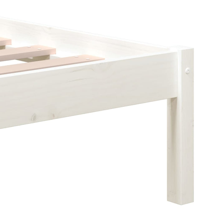 Cadru de pat Super King, alb, 180x200 cm, lemn masiv WALTI