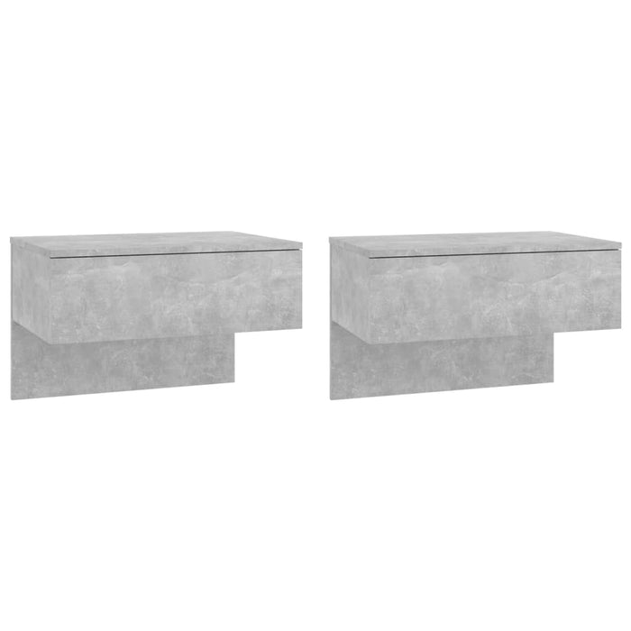 Noptiere de perete, 2 buc., gri beton - WALTI WALTI